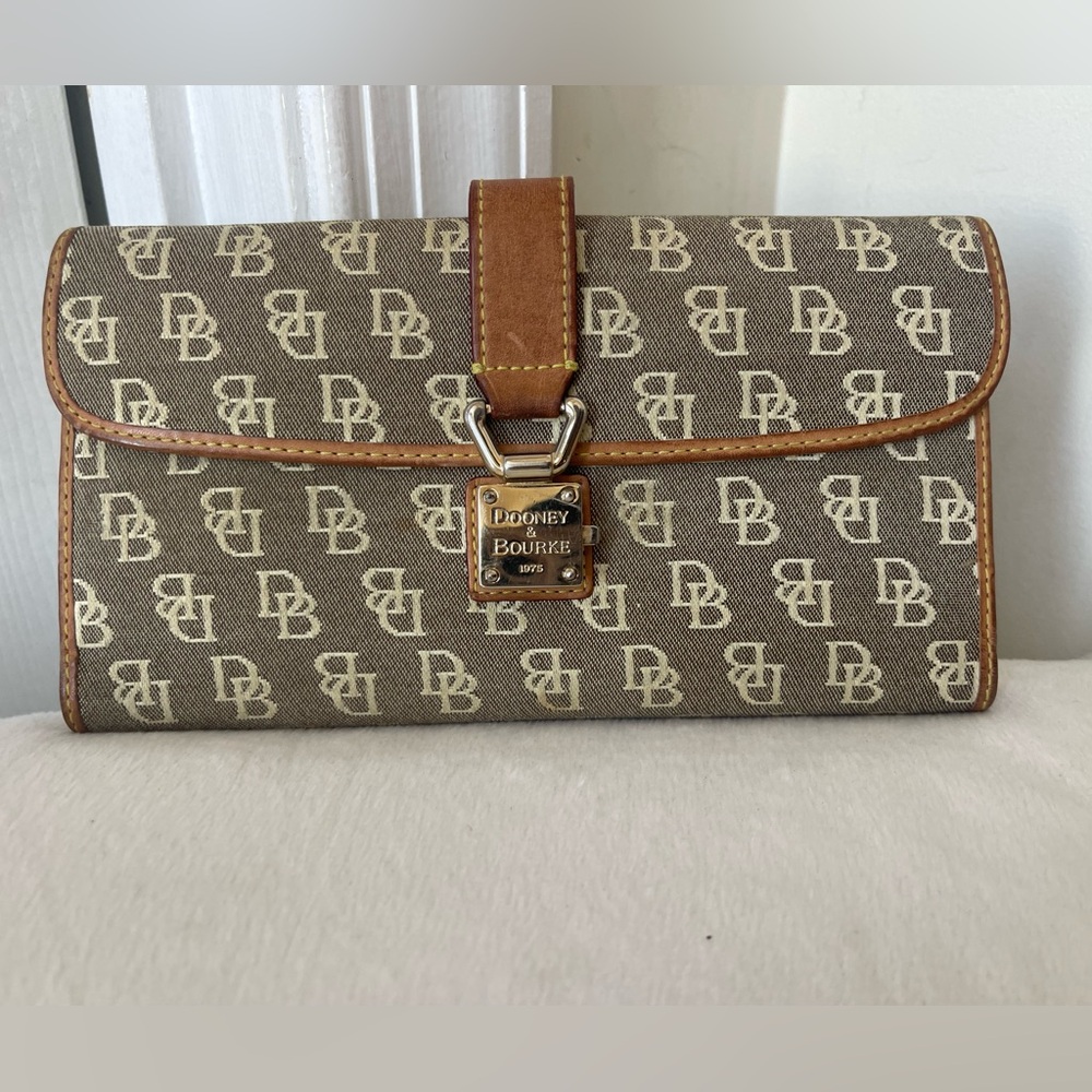 Dooney & Bourke Gray and Brown Men's Wallet